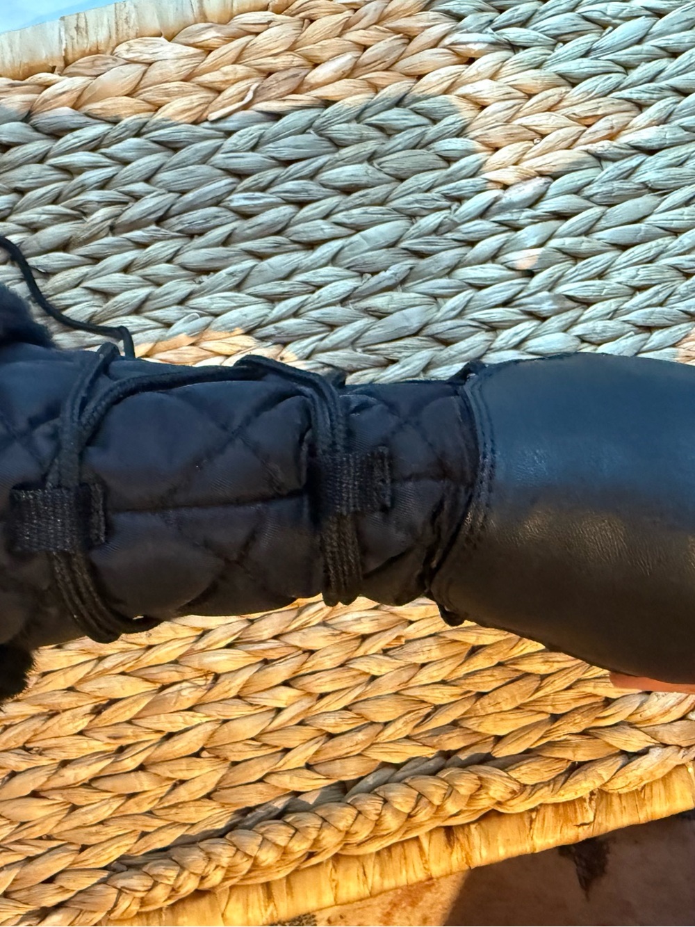 Cougar | Black Quilted Lace Up Winter Boots with Faux Fur Trim Style : Astral - Picture 11 of 15